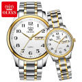 Top Luxury Brand OLEVS Couple Watch Men Women Automatic Quartz Day/Date Chronograph Casual WristWatch OEM LOGO Clock